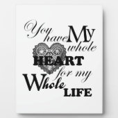 君は私の一生のハートを持っている フォトプラーク (正面)
