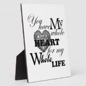 君は私の一生のハートを持っている フォトプラーク (側面)