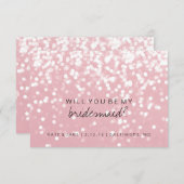 『君は私の花嫁の付き添いのカードになるか？ピンきらめくク』 招待状 (正面/裏面)