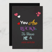 君は私を幸運にも私を愛すおもしろいる 招待状 (正面/裏面)