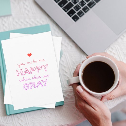 君は空が灰色のバレンタインだと私を幸せにする シーズンカード