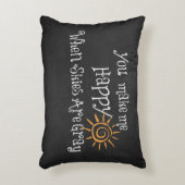 君は空が灰色の引用文で私を幸せにする アクセントクッション (正面(垂直))