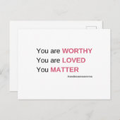 君は立派な人だ、愛されている、はがきにかぎられる ポストカード (正面/裏面)