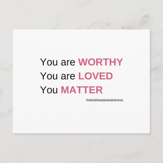 君は立派な人だ、愛されている、はがきにかぎられる ポストカード (正面)