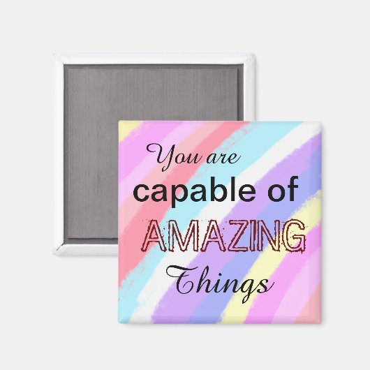 君は素晴らしいものができる虹の模様 マグネット (正面/裏面)