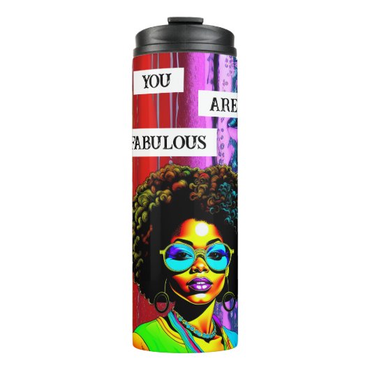 君は素晴らしい |女性の色カラフル タンブラー (正面)