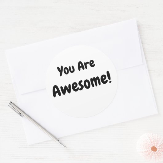 君は素晴らし正気の黒いはっきりした人だ ラウンドシール (封筒)