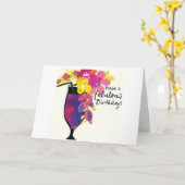 君は素晴ら**い**だから素晴らしい誕生日だ カード (黄色い花)