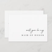 君は繊細で僕のメイド・オブ・オーナー(花嫁付き添い人)だ 招待状 (正面/裏面)
