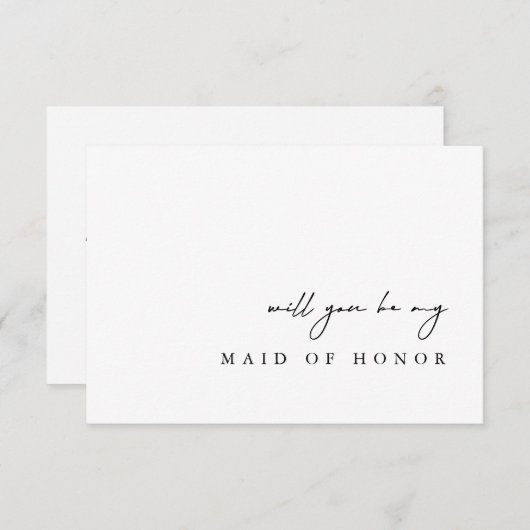 君は繊細で僕のメイド・オブ・オーナー（花嫁付き添い人）だ 招待状 (正面/裏面)
