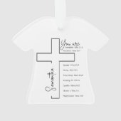 君は美しい十字架パーソナライズされただ オーナメント (裏面)