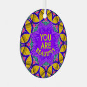 君は美し素晴らしい感じオーナメント メタルオーナメント (正面右)