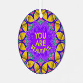 君は美し素晴らしい感じオーナメント メタルオーナメント (正面左)