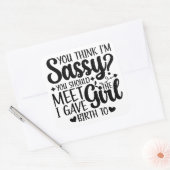 君は考え娘に逢うほどおもしろい悲しい スクエアシール (封筒)