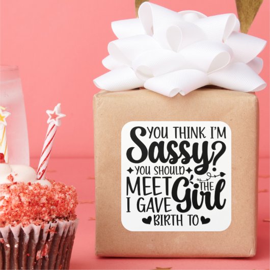 君は考え娘に逢うほどおもしろい悲しい スクエアシール (パーティー)