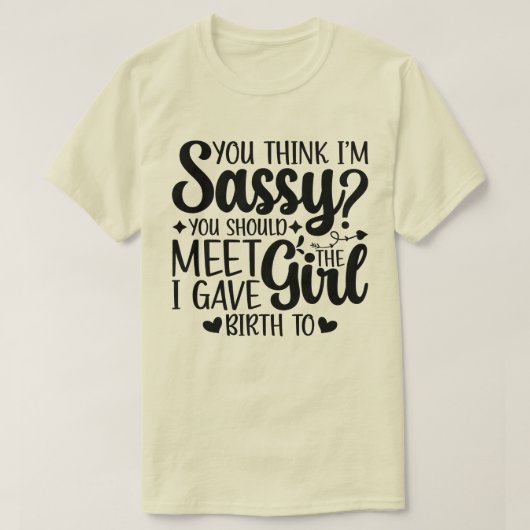 君は考え娘に逢うほどおもしろい悲しい Tシャツ (デザイン正面)