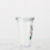 君は聖降誕祭の日々をメリー作る | かわいいレトロ アクリルタンブラー (右)