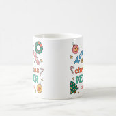 君は聖降誕祭の日々をメリー作る | かわいいレトロ コーヒーマグカップ (中央)