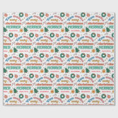 君は聖降誕祭の日々をメリー作る | かわいいレトロ ラッピングペーパー (フラット)