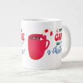 君は聖降誕祭の時に杖を打つ ジャンボコーヒーマグカップ (正面右)