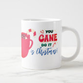 君は聖降誕祭の時に杖を打つ ジャンボコーヒーマグカップ (右)