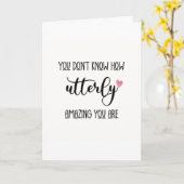 君は自分がどんなに驚いているか分からない カード (黄色い花)