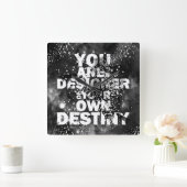 君は自分の運命を決める人だ スクエア壁時計 (ホーム)