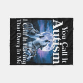 君は自閉症と言うね、僕はMの中にあのボーグを持っていると フリースブランケット (正面(横))