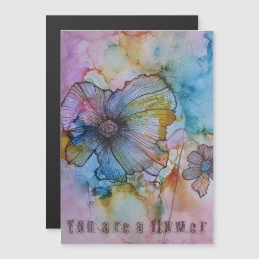 君は花磁気カードだ マグネット招待状 (正面/裏面)