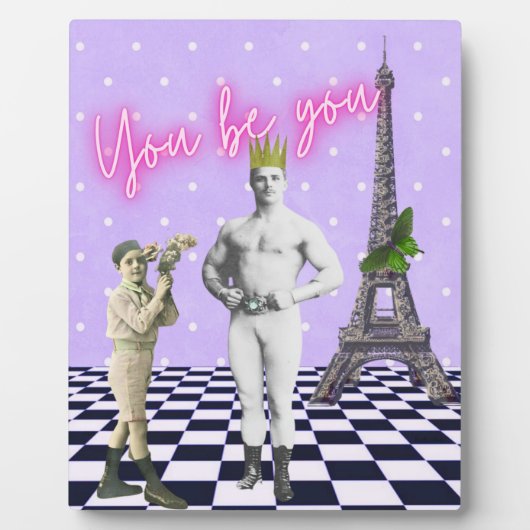 君は芸術に力を入れポップ・アートのる フォトプラーク (正面)