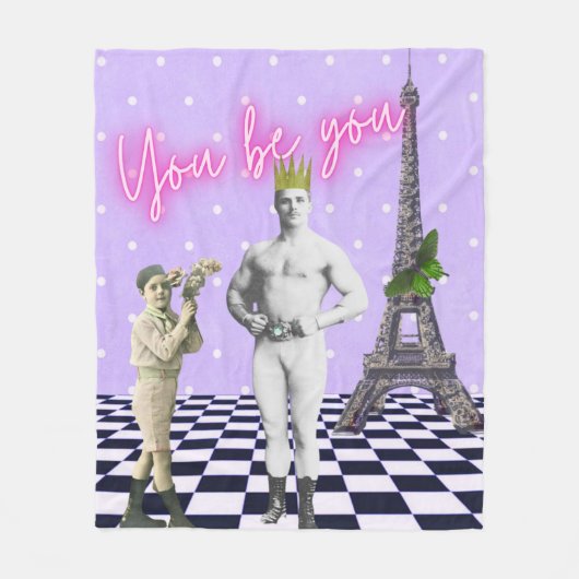 君は芸術に力を入れポップ・アートのる フリースブランケット (正面)