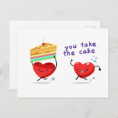 君は菓子を持って行け | Happy Valentines Day |愛 シーズンポストカード (正面/裏面)