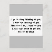 君は親類考えるの恋人恋しく思だから ポストカード (正面)