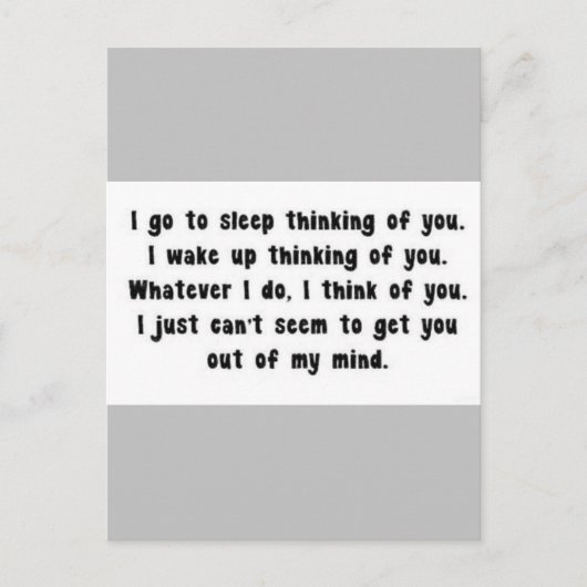 君は親類考えるの恋人恋しく思だから ポストカード (正面)