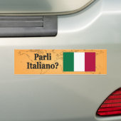 君は話イタリアンかイタリアン。フラグbf バンパーステッカー (車上)