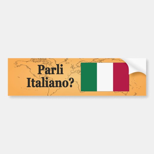 君は話イタリアンかイタリアン。フラグbf バンパーステッカー (正面)