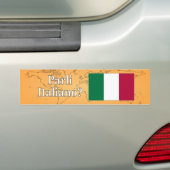 君は話イタリアンかイタリアン。フラグwf バンパーステッカー (車上)