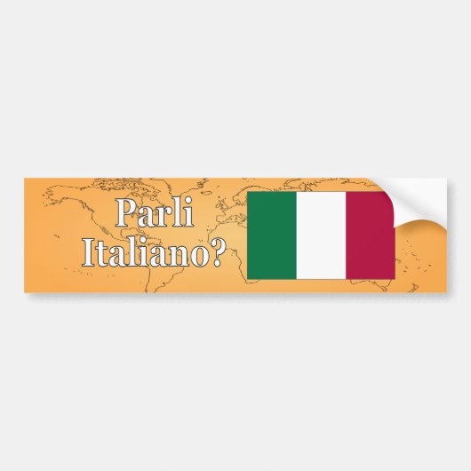 君は話イタリアンかイタリアン。フラグwf バンパーステッカー (正面)