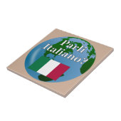 君は話イタリアンかイタリアン。国旗とグローブ タイル (側面)