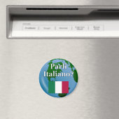 君は話イタリアンかイタリアン。国旗とグローブ マグネット (インサイチュ (食洗機))