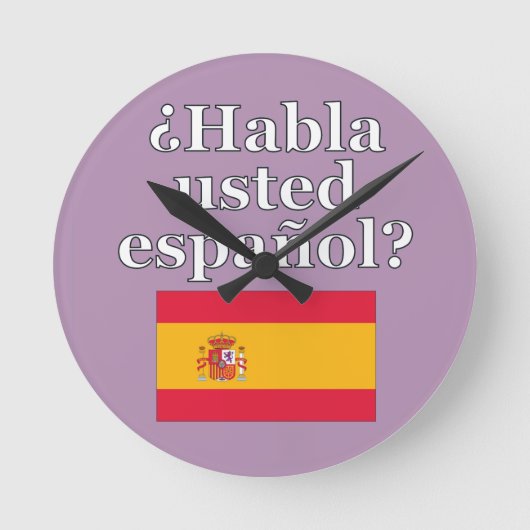 君は話スペインのかスペインの。フラグ ラウンド壁時計 (正面)