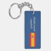 君は話スペインのかスペインの。フラグwf キーホルダー (正面左)