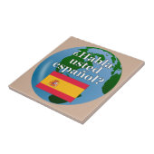 君は話スペインのかスペインの。国旗とグローブ タイル (側面)