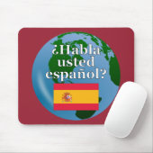 君は話スペインのかスペインの。国旗とグローブ マウスパッド (マウス)