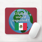 君は話スペインのかスペインの。国旗とグローブ マウスパッド (マウス)