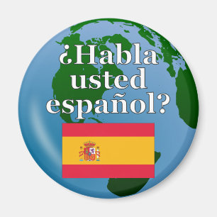 君は話スペインのかスペインの。国旗とグローブ マグネット
