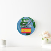 君は話スペインのかスペインの。国旗とグローブ ラウンド壁時計 (ホーム)
