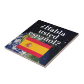 君は話スペインのかスペインの。国旗と地球 タイル (側面)