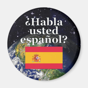 君は話スペインのかスペインの。国旗と地球 マグネット
