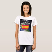 君は話スペインのかスペインの。国旗と地球 Tシャツ (正面フル)